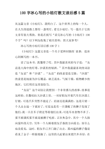 [100字]冰心写的小桔灯散文读后感5篇