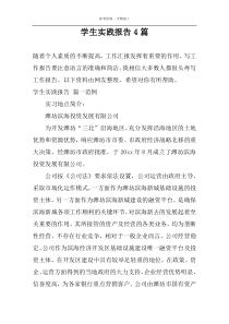学生实践报告4篇