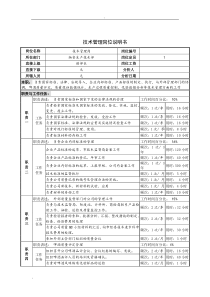 技术管理岗位说明书