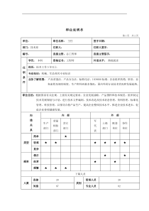 技术部主任岗位说明书