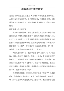这就是我小学生作文