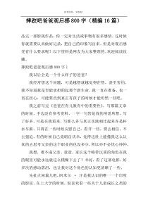 摔跤吧爸爸观后感800字（精编16篇）