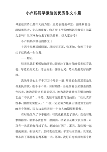 小卢妈妈学微信的优秀作文【五篇】