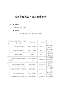 昆明市盘龙区司法局执法职责