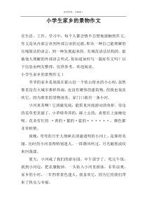 小学生家乡的景物作文