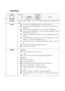 某it企业网络部经理岗位职责