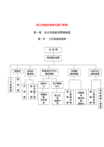 某公司组织架构与部门职责