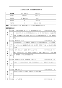 某化纤企业生产、综合主管职务说明书