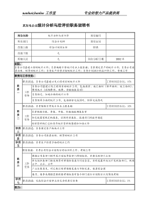 某发电企业统计分析与后评价职务说明书