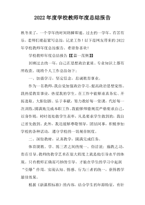 2022年度学校教师年度总结报告