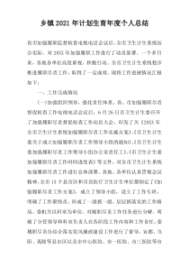乡镇2022年计划生育年度个人总结
