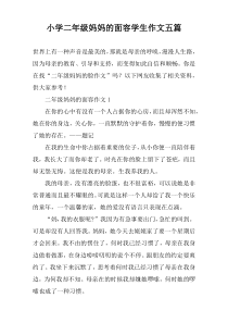 小学二年级妈妈的面容学生作文【五篇】