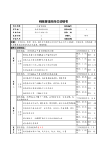 档案管理岗岗位说明书