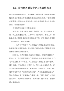 2022公司优秀财务会计工作总结范文