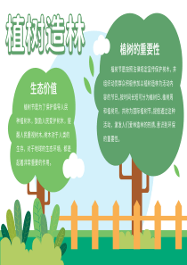植树造林电子手抄报模板