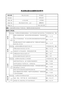 民品事业部总经理职务说明书