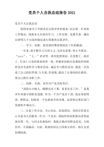 党员个人自我总结报告2022