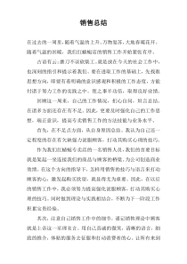 销售总结