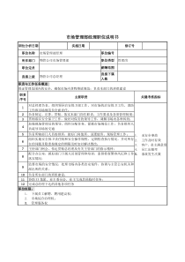 物管行业-市场管理部经理岗位说明书