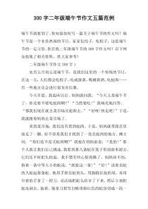 [300字]二年级端午节作文【五篇】范例