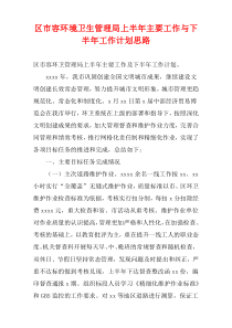 区市容环境卫生管理局上半年主要工作与下半年工作计划思路