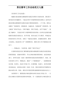 责任督学工作总结范文九篇