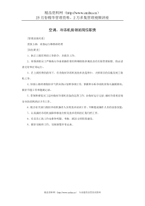 空调、冷冻机房领班岗位职责