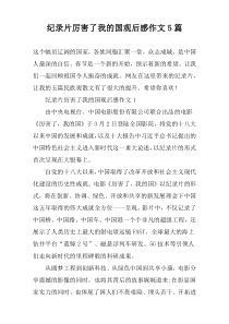 纪录片厉害了我的国观后感作文5篇