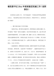 镇党委书记20xx年度抓基层党建工作（述职报告）