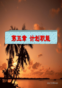 第五章 计划职能
