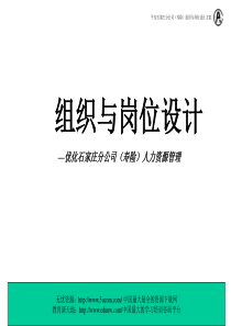 组织与岗位设计