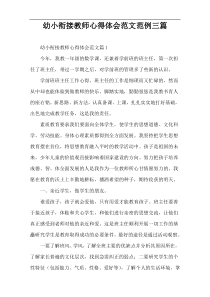 幼小衔接教师心得体会范文范例三篇