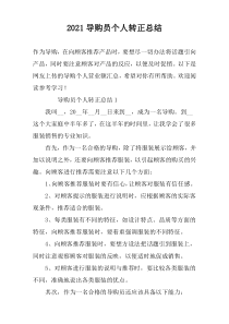 2022导购员个人转正总结