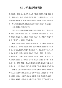 【600字】机遇读后感范例