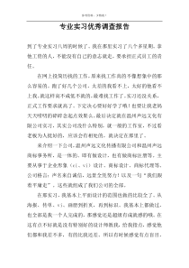 专业实习优秀调查报告