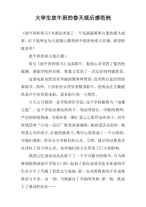 大学生放牛班的春天观后感范例