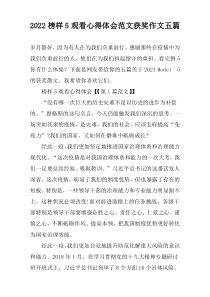 2022榜样5观看心得体会范文获奖作文五篇