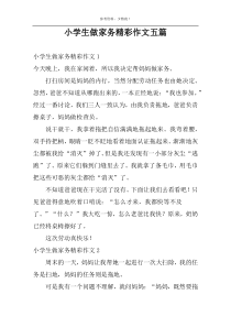 小学生做家务精彩作文五篇