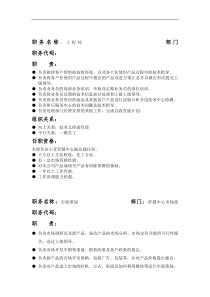 西北实业供销职位说明书