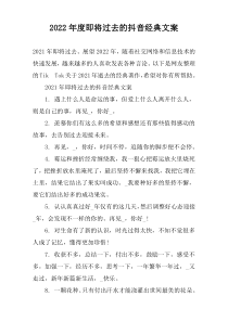 2022年度即将过去的抖音经典文案