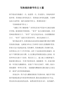 写热闹的春节作文5篇