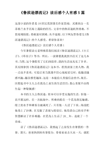 《鲁滨逊漂流记》读后感个人有感5篇