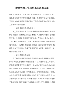 老财务的工作总结范文范例五篇