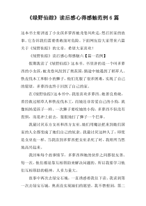 《绿野仙踪》读后感心得感触范例6篇