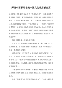 辉煌中国影片各集中国文化观后感三篇