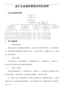 超详细的企业组织架构及岗位说明
