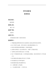 跑菜领班岗位说明书