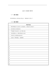 运行工段部门职责说明书