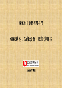 远卓××集团主要职位说明书