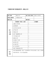 部门职能说明书_通达